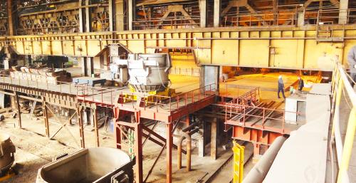 Arc steel furnace complex